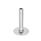GN 41 Pieds de machine, inox Type (base): D0 - sans sous-couche en caoutchouc
Version (vis): U - sans écrou, douille hexagonale en haut, clé plate en bas