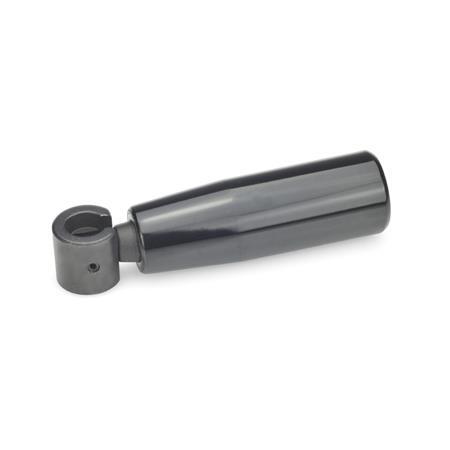 GN 598.3 Umleggriffe Kunststoff, Umlegmechanik Stahl 