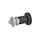 GN 607.1 Doigts d'indexage, inox, avec position de repos Matériau: NI - Inox
Type: AK - avec contre-écrou