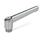 GN 300.1 Manettes indexables, zinc moulé sous pression, insert en Inox, avec filetage interne / trou alésé Couleur: CR - acier chromé
