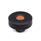 GN 534 Kordelgriffe, Kunststoff, Gewindebuchse Messing, Abdeckkappe farbig Farbe (Abdeckkappe): DOR - orange, RAL 2004, matt