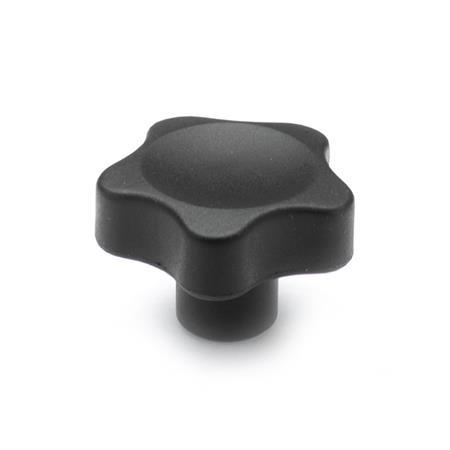 Volantini di serraggio a stella GN 5337.4: Plastica, boccola filettato acciaio INOX