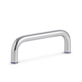 GN 429 Maniglie a ponte per armadi, acciaio INOX, Hygienic Design Finitura: PL - Finitura lucida (Ra < 0,8 µm)<br />Materiale (anello di tenuta): H - H-NBR