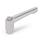 GN 300.6 Manettes indexables, inox, polie, avec filetage interne / trou de raccordement Type: IS - à 6 pans creux