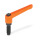 GN 306 Maniglie a ripresa, lega di zinco pressofusa, inserto acciaio, con perni filettati, con puntali speciali Tipo: DZ - Puntale ovale temprato
Colore: O - arancione, RAL 2004, finitura testurizzata