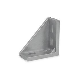 GN 30b Winkel, Aluminium, für Aluprofile (b-Baukasten) Form: A - ohne Zubehör<br />Oberfläche: AW - lackiert, weißaluminium<br />Größe: 30x60/40x80/45x90