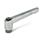GN 300 Manettes indexables, zinc moulé sous pression, Insert acier, noirci, avec filetage interne / trou alésé Couleur: RH - sans revêtement