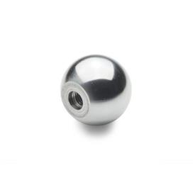 DIN 319 Impugnature fisse a sfera acciaio, alluminio Materiale: ST - Acciaio<br />Tipo: C - Con filettatura