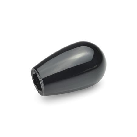 GN 719.2 Schaltknöpfe, Kunststoff Farbe: SW - schwarz, RAL 9005, glänzend