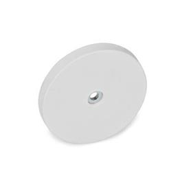 GN 51.4 Haltemagnete mit Bohrung, mit Gummiummantelung Farbe: WS - weiß