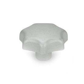 DIN 6336 Sterngriffe, Aluminium Form: C - mit Sackloch H7<br />Oberfläche: MT - matte Oberfläche (Gleitschliff)