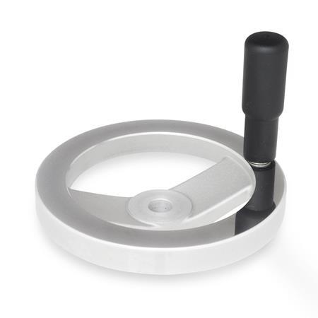 Volants à bras GN 322: Aluminium, blanc, jante polie