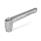 GN 300.1 Manettes indexables, zinc moulé sous pression, insert en Inox, avec filetage interne / trou alésé Couleur: RH - sans revêtement