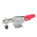 GN 820.3 Sauterelles, inox, manette d'actionnement horizontale, avec mécanisme de verrouillage, embase horizontale Matériau: NI - Inox
Type: MLC - Bras de serrage à fourche, avec deux rondelles à bride et une vis de serrage GN 708.1