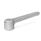 GN 126.1 Manettes indexables basses, zinc moulé sous pression, insert en Inox, avec filetage interne Couleur: SR - argenté, RAL 9006, finition texturée