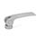 GN 927.7 Edelstahl-Exzenterspanner mit Innengewinde Form: B - Edelstahl-Auflagescheibe ohne Stellmutter