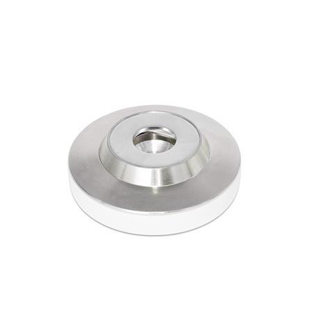Basi GN 6311.5: per viti senza testa DIN 6332 / viti a leva DIN 6306, acciaio INOX
