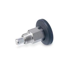 GN 822.1 Miniraster, Rastmechanik offen Form: C - mit Rastsperre<br />Werkstoff: NI - Edelstahl