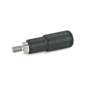 GN 798.4 Impugnature girevoli, plastica, albero in acciaio INOX, montaggio dal lato dell'operatore Materiale: KT - Plastica