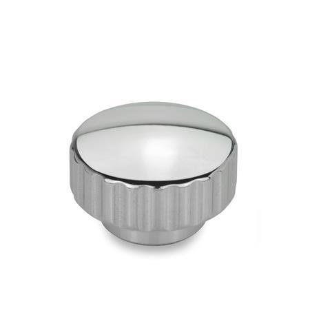 Ghiere di ritegno zigrinate GN 536: Acciaio INOX