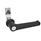 GN 115 Chiusure, lega di zinco pressofusa, con manopola, collare corpo di contenimento nero Tipo: LG - Con leva di manovra