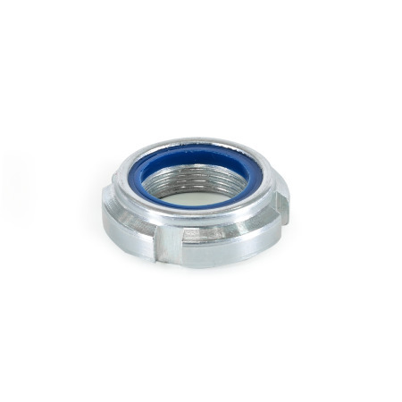 Écrous à créneaux GN 1804.1: Acier, autobloquant, avec insert en polyamide