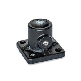 GN 162.8 Fuß-Klemmverbinder, Aluminium, mit Gewindestift Oberfläche: SW - schwarz, RAL 9005, strukturmatt