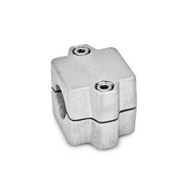 GN 241 Muffen-Klemmverbinder, Aluminium d<sub>1</sub> / s: B - Bohrung<br />Oberfläche: BL - blank, gestrahlt, matt