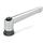 GN 300.4 Maniglie a ripresa lega di zinco pressofusa, inserto acciaio, con filettatura interna, con forza di serraggio maggiore Colore: CR - Cromato