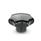 DIN 6336 Boutons étoile, plastique, douille en acier Matériau: KU - Plastique
Type: K - avec douille filetée