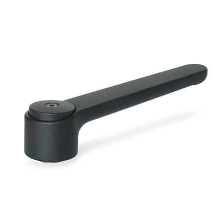 Manettes indexables basses GN 126.1: Zinc moulé sous pression, insert en Inox, avec filetage interne