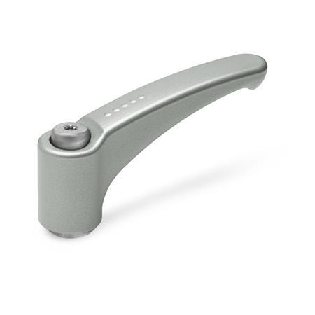 Manettes indexables GN 602.1: Zinc moulé sous pression, insert en Inox, avec filetage interne / trou alésé