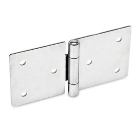 GN 136 Cerniere in lamiera di acciaio INOX, allungate orizzontalmente Materiale: A4 - Acciaio inox<br />Tipo: B - Con fori passanti<br />Larghezza: l1 (b) - allungate su entrambi i lati