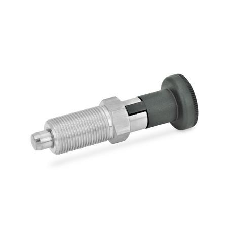 Doigts d'indexage GN 617.1: Inox, avec position de repos
