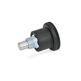 GN 822 Miniraster, Rastmechanik verdeckt Werkstoff: ST - Stahl<br />Form: B - ohne Rastsperre