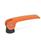 GN 927 Exzenterspanner mit Innengewinde, Hebel Zink-Druckguss Form: B - Kunststoff-Auflagescheibe ohne Stellmutter
Farbe: O - orange, RAL 2004