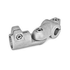 GN 288 Gelenk-Klemmverbinder, Aluminium Form: T - Verstellung mit 15°-Teilung (Verzahnung)<br />Oberfläche: BL - blank, gestrahlt, matt