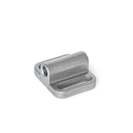 Flange di posizionamento GN 417.1: per pistoncini di posizionamento a molla GN 417, fusione di precisione in acciaio INOX