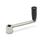 GN 269 Manivelles droites en inox Bohrung: V - avec carré DIN 79