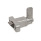 GN 724.2 Loquets à ressort, acier/inox, avec goupille chanfreinée et bride pour montage en surface N° d'identification: 2 - Chanfrein, bas
Type: A - Position du bras de verrouillage perpendiculaire à la bride
Matériau/Finition: NI - Inox, moulage de précision
