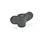GN 640 Galletti di serraggio, plastica, boccola filettata ottone, tipo piccolo Tipo: E - Con foro cieco filettato