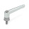 GN 300.7 Manettes indexables, zinc moulé sous pression, insert en inox, avec filetage mâle, à force de serrage accrue Couleur: CR - acier chromé