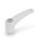 GN 604.1 Manettes indexables, plastique antimicrobien, insert inox, avec insert fileté Finition: WSA - blanc, RAL 9016, finition mat