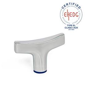 GN 5064 T-Griffe, Edelstahl, Hygienic Design Oberfläche: PL - poliert (Ra < 0,8 µm)<br />Werkstoff (Dichtring): H - H-NBR