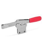 Schnellspanner, Edelstahl, Spannhebel horizontal, mit senkrechtem Fuß