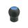 GN 675.1 Impugnature a sfera Softline con calottina, plastica Colore della calottina: DBL - blu, RAL 5024, finitura mat
