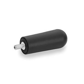 GN 798.6 Drehbare Zylindergriffe, Kunststoff, antimikrobiell Oberfläche: SGA - schwarzgrau, RAL 7021, matt