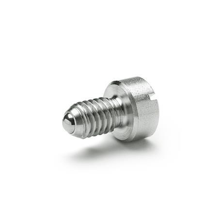 Pressori a molla GN 815: Acciaio INOX, con collare, con intaglio