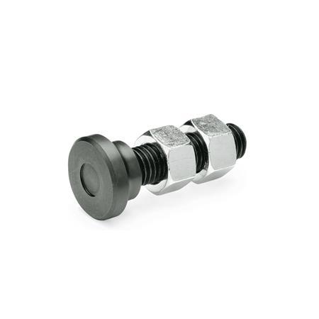 Viti di bloccaggio GN 802: acciaio, con spintore girevole