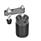 GN 876 Schwenkspanner, Aluminium, pneumatisch, mit Einschraubgewinde Form: AC - Spannarm mit Langloch, mit 2 Flankenscheiben und Andrückschraube GN 708.1